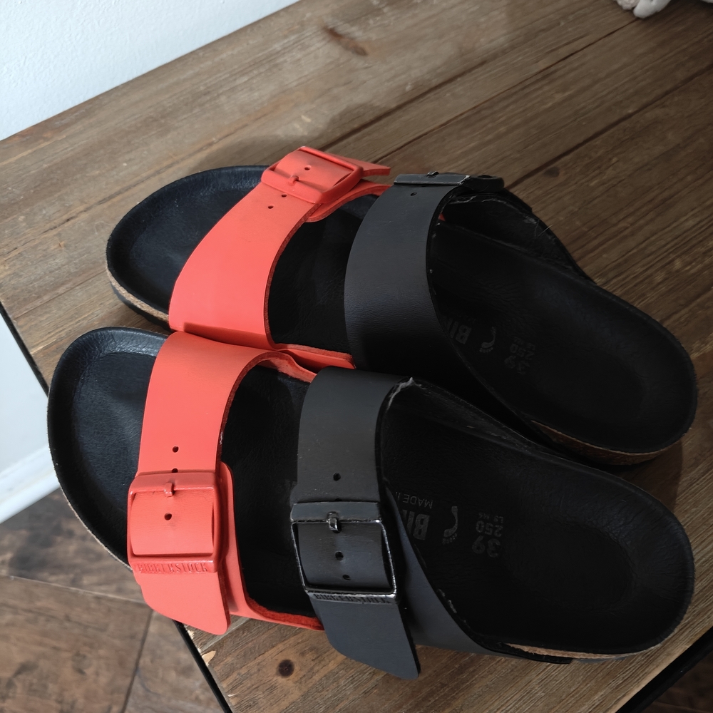 Birkenstock Red and Black Sandals